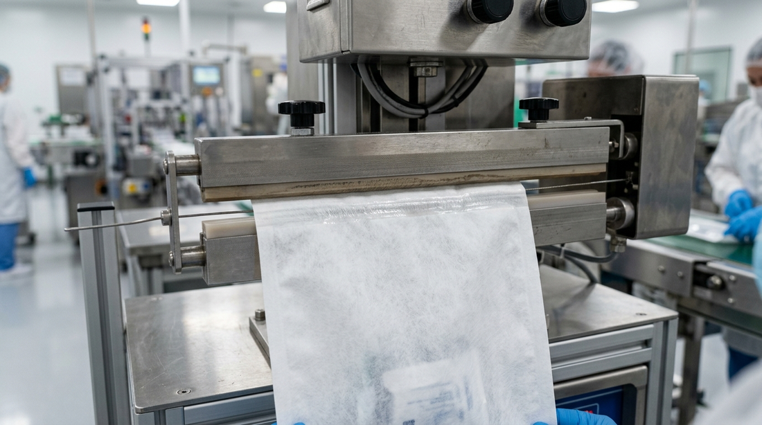 Tyvek medical packaging heat sealing in sterile manufacturing environment