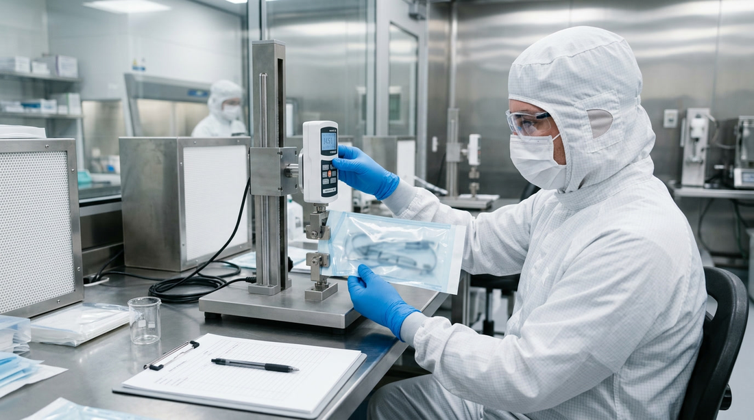 Seal integrity inspection of sterile medical device pouches in cleanroom